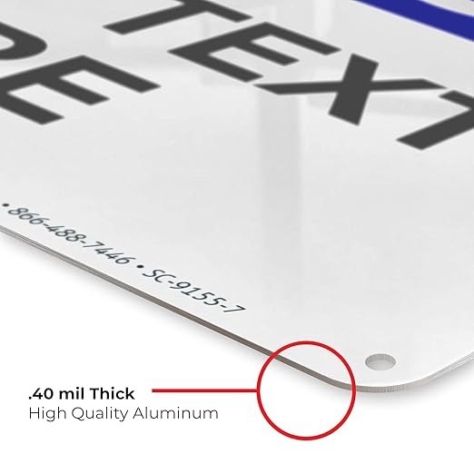 Custom Notice Sign, OSHA Sign, 10x7 Inches, Rust Free .040 Aluminum, Fade - Image 6