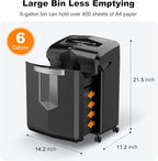 Bonsaii 16-Sheet Micro-Cut Paper Shredder 60-Minute Heavy Duty Office Use - Image 6