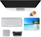 Auhoahsil Mouse Pad, 12 x 10 in Summer Beach Theme Computer Mouse Pad - Image 3