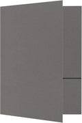 LUXPaper 9" x 12" Presentation Folders | Two Pocket | Smoke Gray | 100lb. Cover by LUXPaper