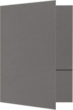 LUXPaper 9" x 12" Presentation Folders | Two Pocket | Smoke Gray | 100lb. Cover by LUXPaper