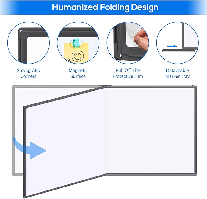 Magnetic Dry Erase Board 96 x 48 inches, Maxtek 4" x 8" Whiteboard - Image 3