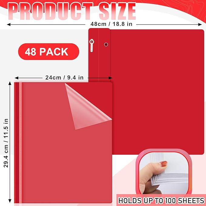 Teling 48 Pcs Clear Front Report Covers - Image 2