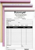 Custom Invoice Book in 3-Part /2-Part Receipt Book by Wasetell