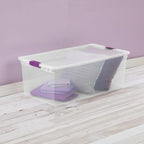 Sterilite 4-Pack 110 Quart ClearView Latch Box, Stackable Organizer Bins - Image 5