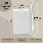 Juvale Self-Laminating Luggage Tags - Image 5