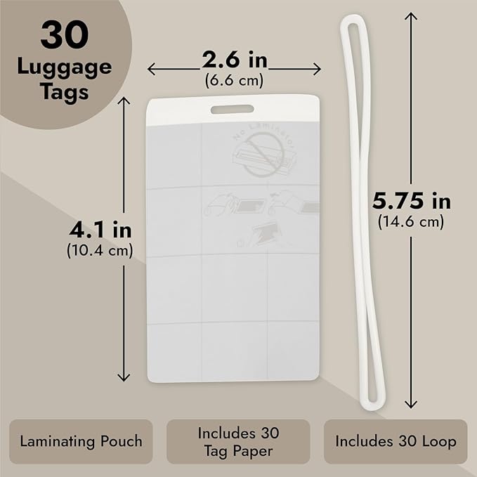 Juvale Self-Laminating Luggage Tags - Image 5