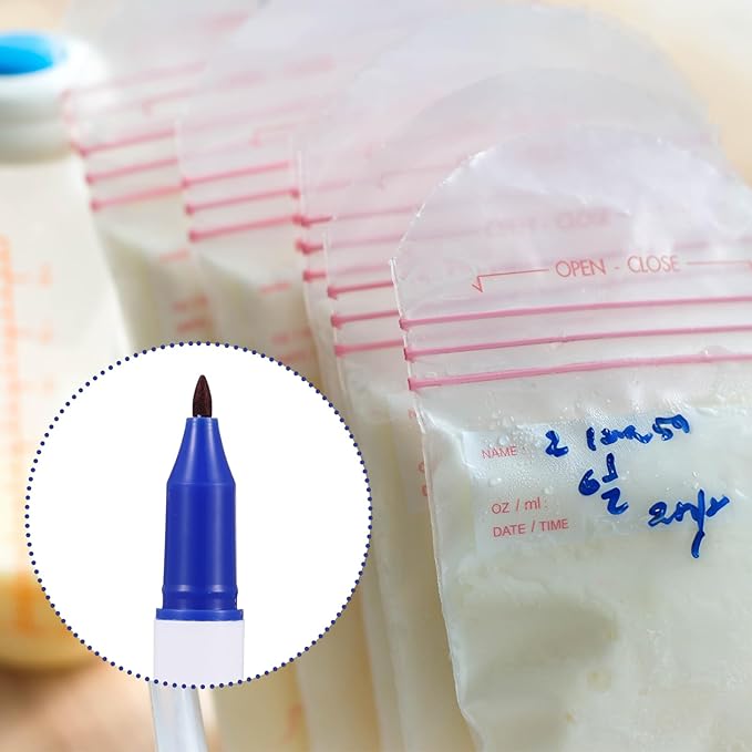 Janlaugh 2 Pcs Freezer Permanent Markers Waterproof Fast Drying Labels 1.0mm - Image 5