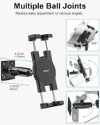 Small Tablet Wall Mount iPad Holder, Metal 360° Adjustable Stand, Alloy Base - Image 3