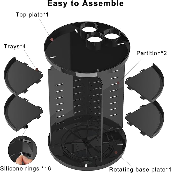 Jiavarry Rotating Makeup Organizer - Image 7