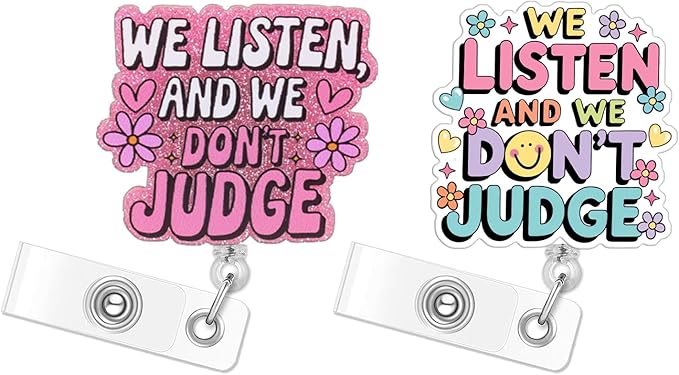 2pc Nurse Badge Reel, Funny Cute Work Badge Holder by Unknown