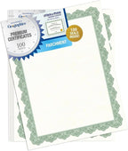 Geographics Recycled Blank Parchment Certificate Paper, 8.5 x 11, Optima Green by Geographics