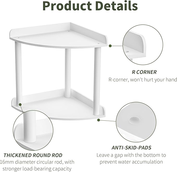 Sezanrpt 2 Tier Countertop Corner Organizer Shelf 7x7x8 Inch - Image 4