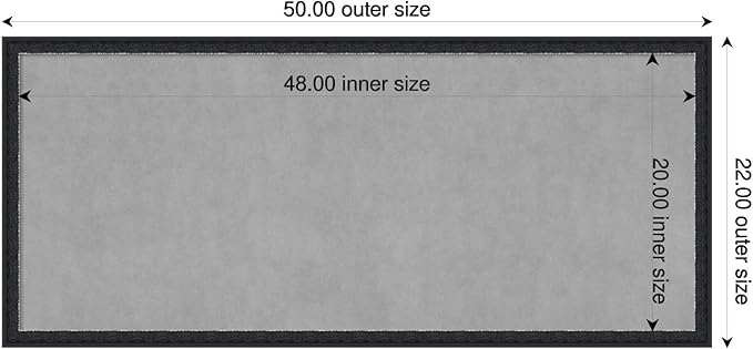 Amanti Art Black Framed Magnetic Board 22x50 Oversize Vision Board - Image 2