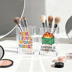 Vgrti Funny Dumpster Fire Work 2 Pack Acrylic Cosmetic Pencil Pen Holder Cup - Image 3