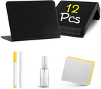 12 Pack Mini Chalkboard Signs for Food, 4”x3” Small Reusable Chalk Board Signs - Image 8