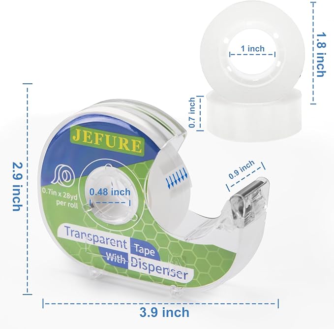 JEFURE 18 Pcs Transparent Tape - Image 2