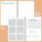 Simplified Fitness Journal for Women & Men, A5 Workout Journal/Planner Daily - Image 5
