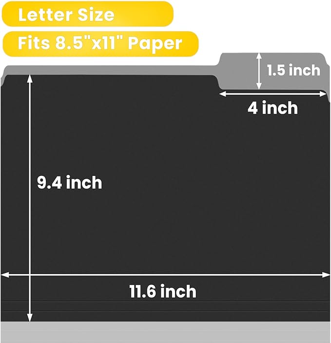 SUNEE File Folders, 30 Pack Manilla Folders 8.5 x 11, Colored File Folders Home - Image 2