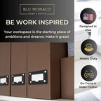 BLU MONACO | Cardboard Magazine File Holder Set of 6 | Vertical Magazine File - Image 2