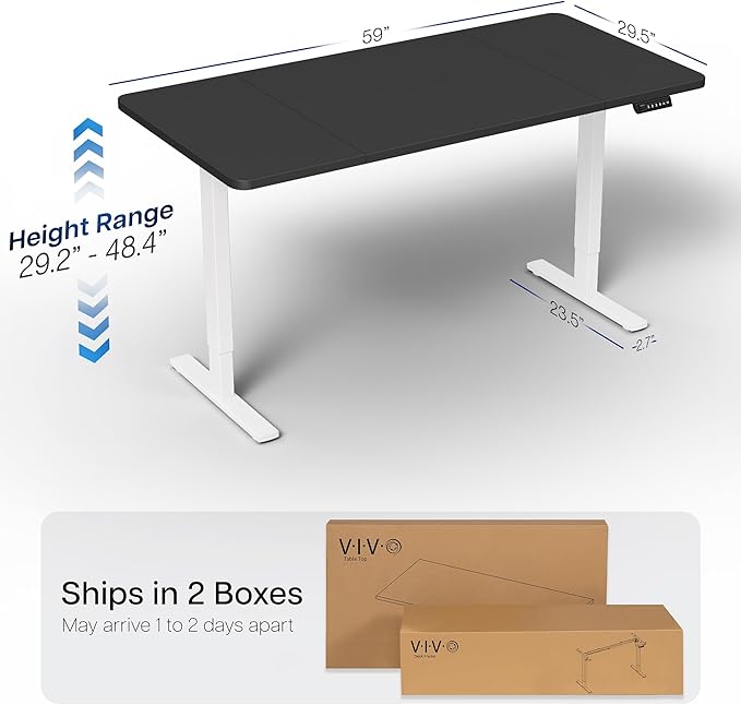 VIVO Electric 60 x 30 in Standing Desk, Memory Height Adjustment, 1B Series - Image 3
