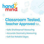 hand2mind Safe-T Protractor for Kids, 180 Protractor, Rainbow Plastic Clear - Image 2