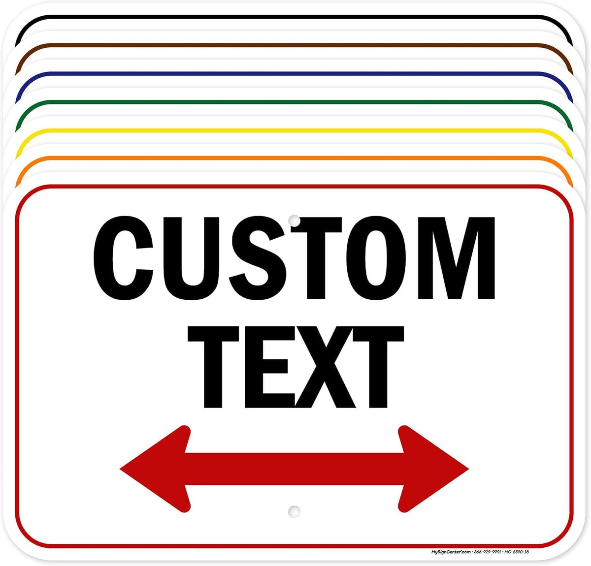 Custom Arrow, Custom Directional Sign, Two Way Arrow, 12x18 Inches, Rust Free