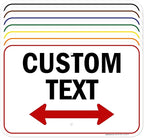 Custom Arrow, Custom Directional Sign, Two Way Arrow, 12x18 Inches, Rust Free by MySignCenter