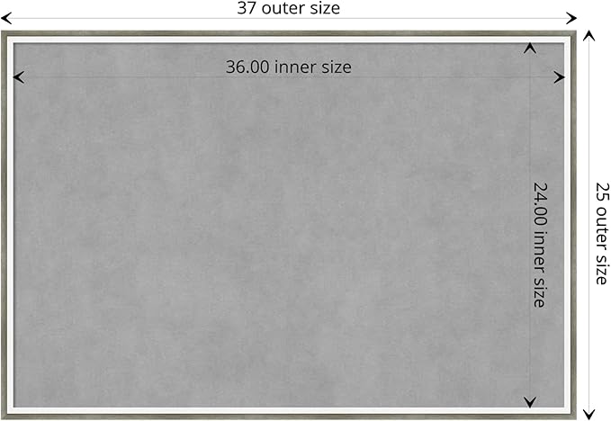 Amanti Art Silver Framed Magnetic Board 25x37 Large Vision Board - Image 4