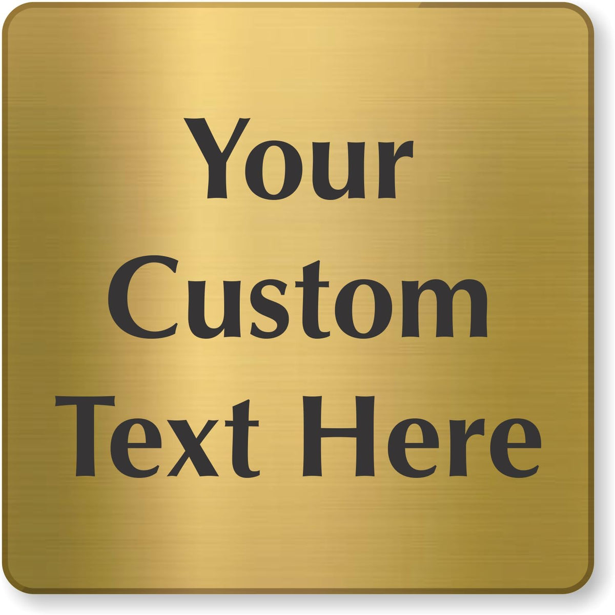 SmartSign Custom Brass Sign