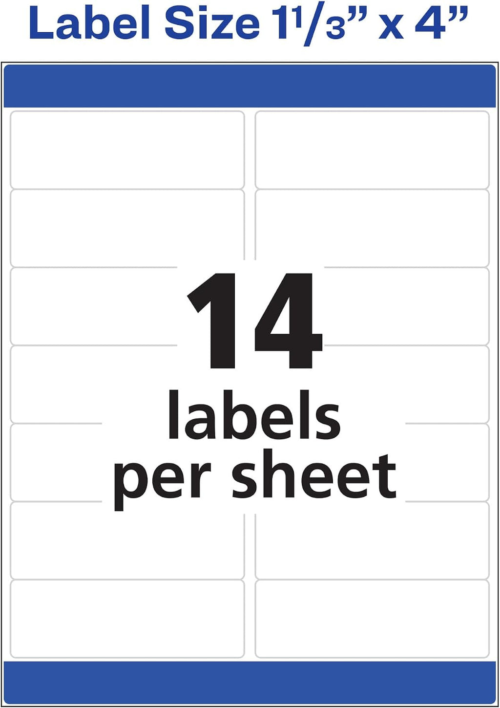 Avery Easy Peel Printable Address Labels with Sure Feed, 1-1/3" x 4", White, 350 Blank Mailing Labels (05262)