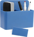 Blue Magnetic Dry Erase Marker Holder, Pencil Storage Cup by LGCLGY