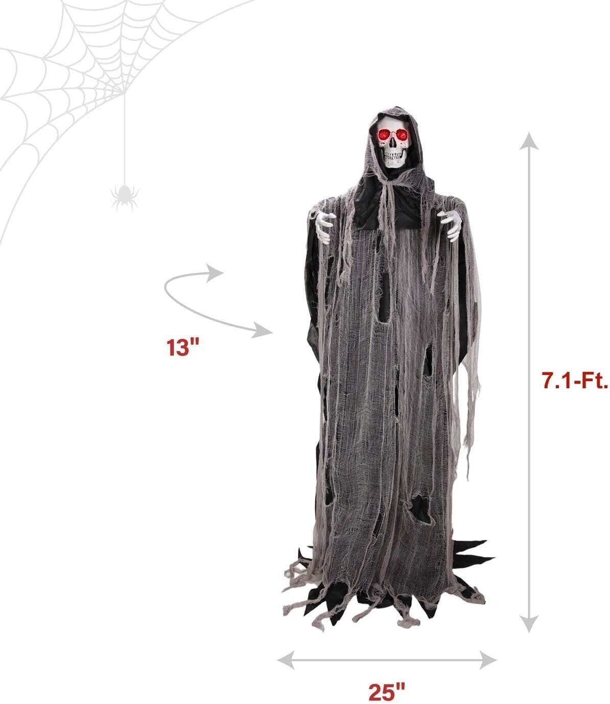 Haunted Hill Farm 7.1-Ft. Reaper Halloween Animatronic