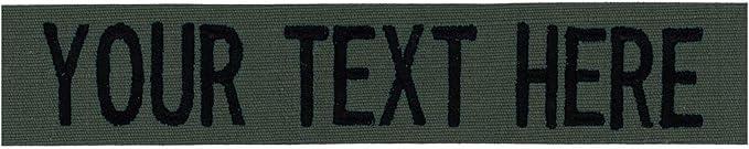 Custom Uniform Name Tapes Solid Colors. Olive Drab Ripstop, 3.5 Inch Sew on by NORTHERNSAFARI