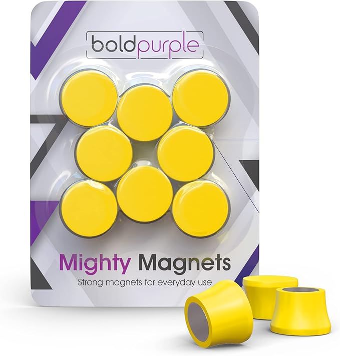 Extra Strong Magnets for Whiteboard, Glassboard and Fridge. N54 Neodymium Rare by boldpurple