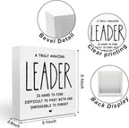 Leader Appreciation Gifts Leadership Gifts, Inspirational Office Decor Wooden - Image 2