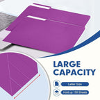 File Folder, PANDRI 120 Pack File Folder, 1/3 Cut Tab, Letter Size, Filing - Image 4