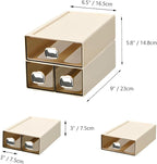 Spacious Desk Drawers, Stackable Desktop Organizer, Plastic Storage Box - Image 3