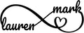 Personalized Valentines Metal Wall Sign, Custom Infinity Heart Love Couple Name by Unknown
