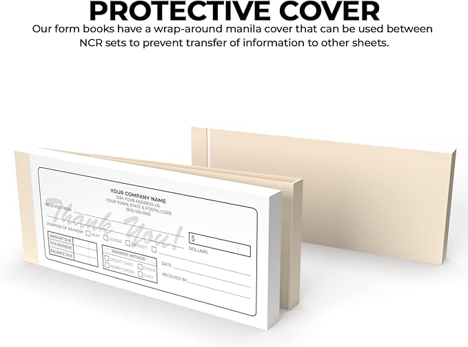 Custom 2.83" x 7" Carbonless NCR Books in 2-Part Duplicate Invoices, Work Orders - Image 3
