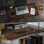 Elizo Real Leather Desk Mat Set Large Desk Cover Desk Blotter Protector - Image 4