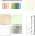 BAYTORY 700 Sheets Pastel Transparent Sticky Notes, Self-Adhesive Translucent by BAYTORY