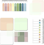 BAYTORY 700 Sheets Pastel Transparent Sticky Notes, Self-Adhesive Translucent by BAYTORY