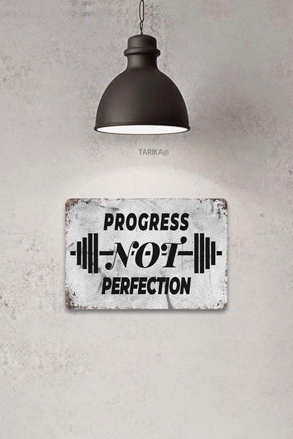 Tarika Progress Not Perfection 20X30 cm Iron Retro Look Decoration Poster Sign - Image 3