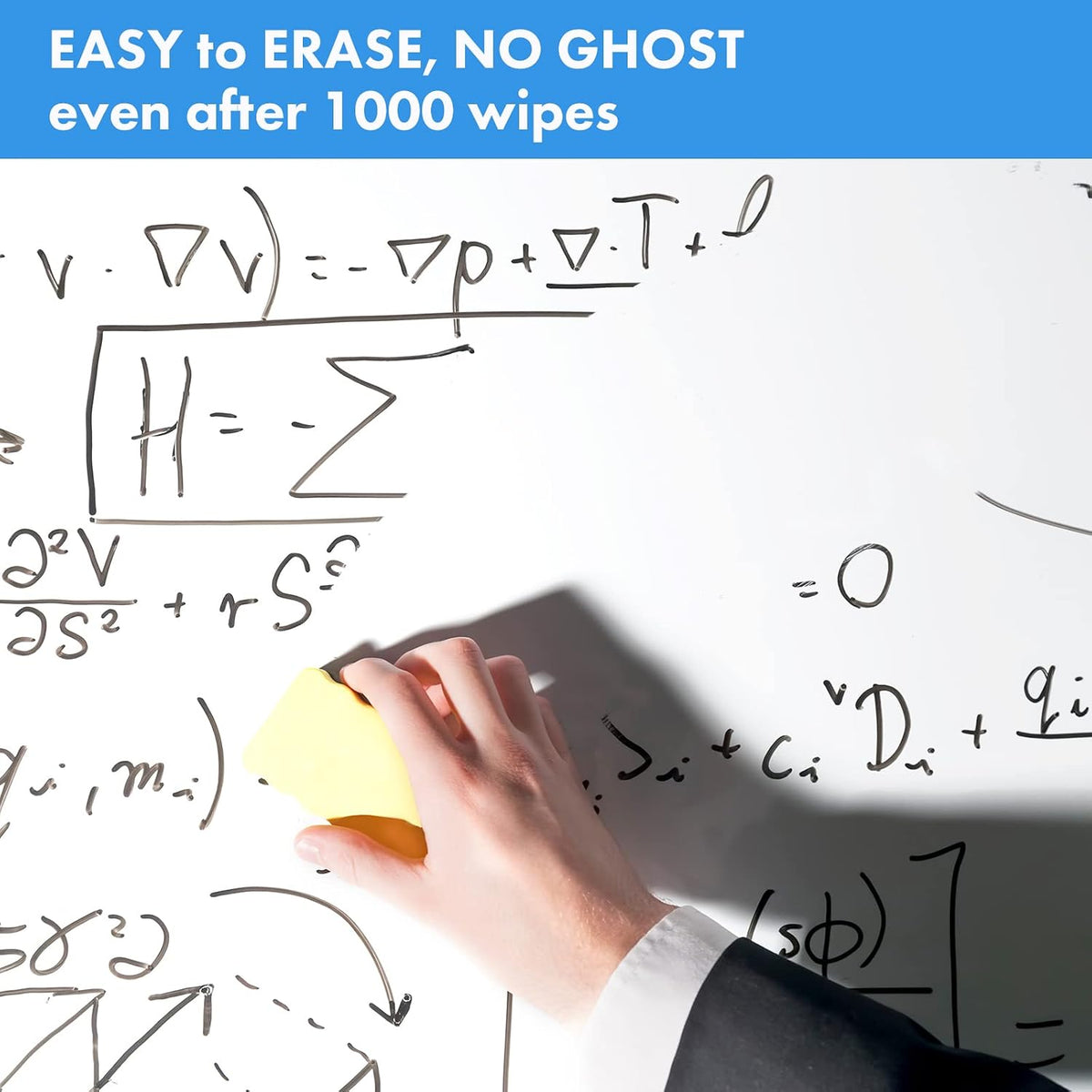 HAMIGAR White Board Dry Erase, 48" x 79" Peel and Stick Paper, No G...