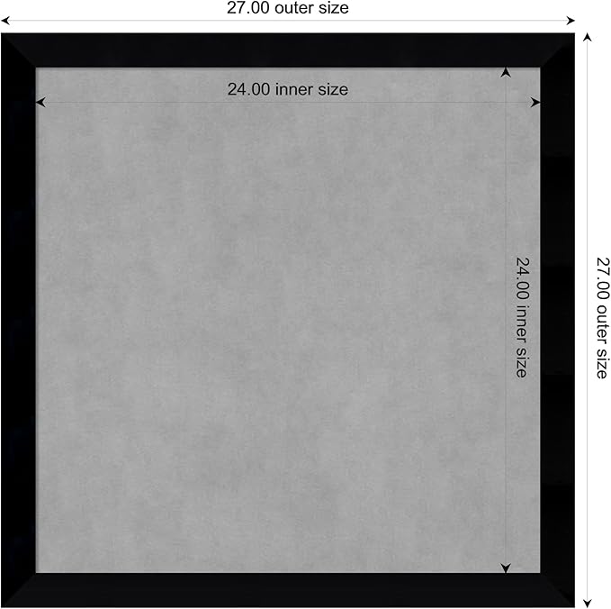 Amanti Art Black Framed Magnetic Board 27x27 Medium Vision Board - Image 3