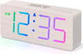 DreamSky Wooden Digital Clock for Bedroom Desk by DreamSky