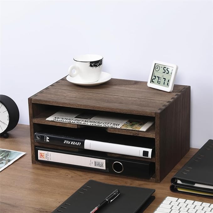 DDYURI 3-Tier Paper Storage Letter Tray File Sorter - Image 2