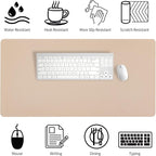 Leather Desk Pad, Mouse Pad, Non-Slip Desk Protector Mat, Leather Desk Blotter - Image 6