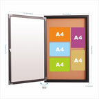 36x24 Inch Lockable Enclosed Bulletin Board, Weather-Resistant Outdoor - Image 2